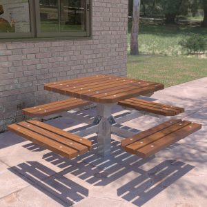 Pedestal picnic table