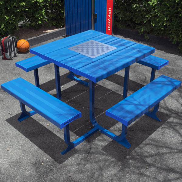 Aluminium Picnic Table Powdercoated Blue