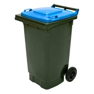 Wheelie Bin with blue lid
