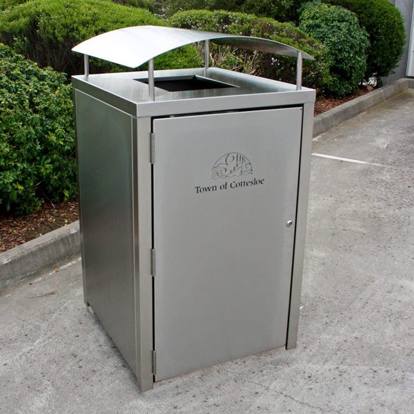 All stainless steel garbage bin enclosure