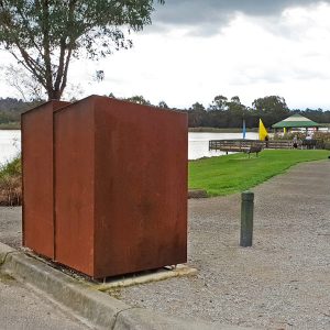 Corten Steel Bin Enclosures