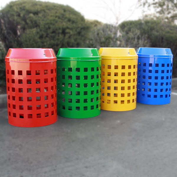 All steel Round bin enclosure in many colours