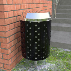 Round Bin Mild steel body, Stainless Steel Top, galvanised Liner