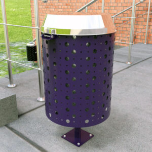Round Bin with a Stainless steel opening and liner
