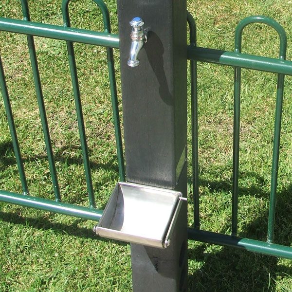Recycled Plastic drinking fountain with bottle refill and dog bowl