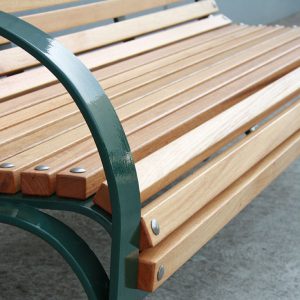 Powdercoated frames, spotted gum battens