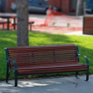 Deluxe park seat with timber battens