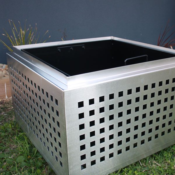 Melbourne planter, all stainless steel
