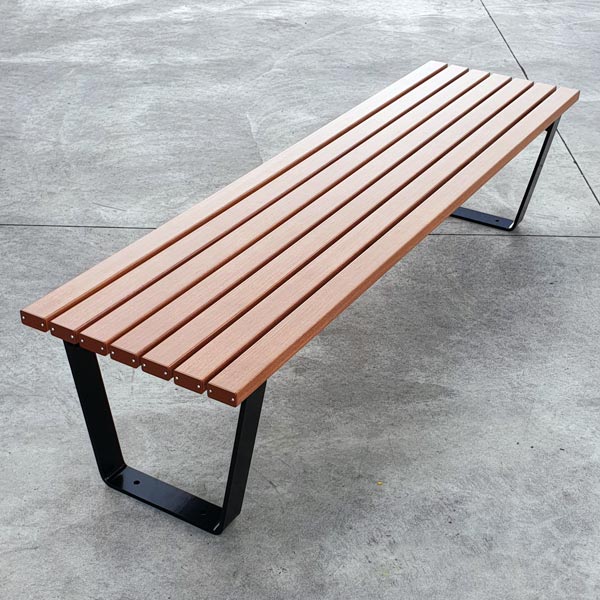 Kiama Bench with Timber-Look Aluminium Battens