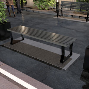 Kiama freestanding bench with Aluminium Battens