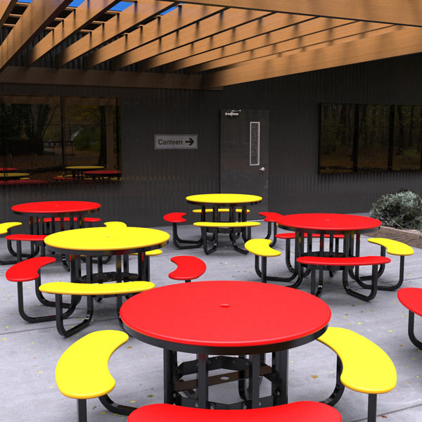 Round Ricnic Tables with Recycled Plastic Tops