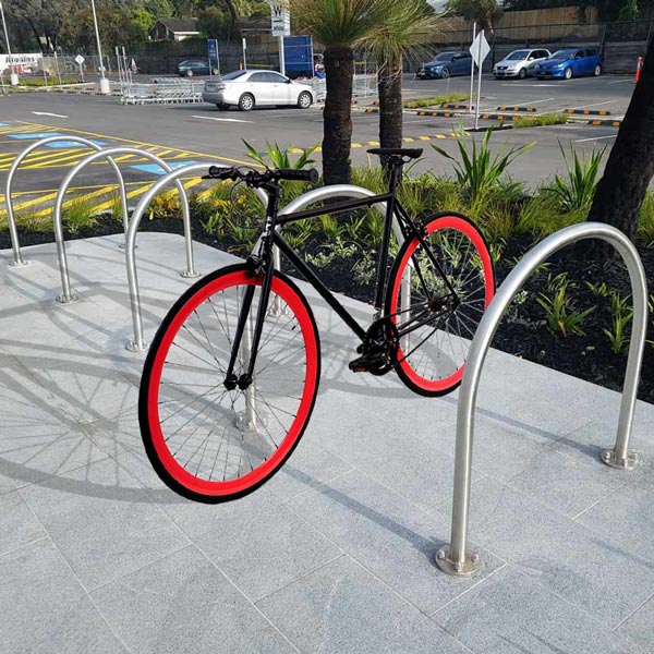 Curved Stainless Steel Bike Hoop