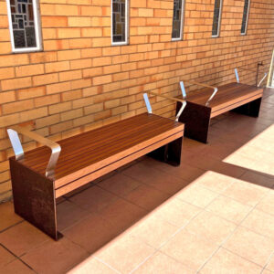Park Bench with Armrests