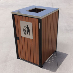900 series bin surround with timber-look battens