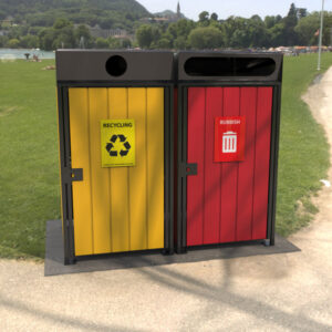 Bin surround with Recycled Plastic Panels