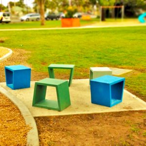 Eco pod recycled plastic bench seats