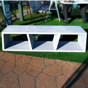 Eco Pod bench, recycled plastic construction