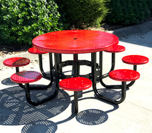 Mild steel round picnic setting