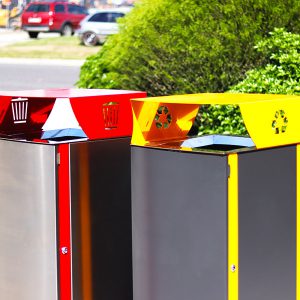 Bin surrounds with Folded canopy