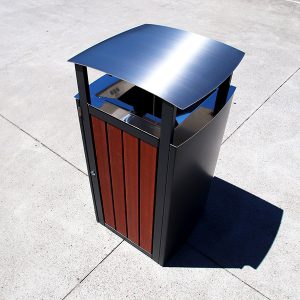 Infinity series bin surround with curved canopy cover