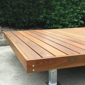 Timber Clad Platform Bench
