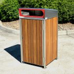 Timber Clad bin surround with hood