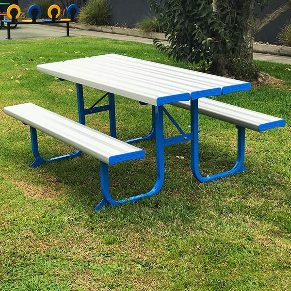 Blue Aluminium Picnic Table