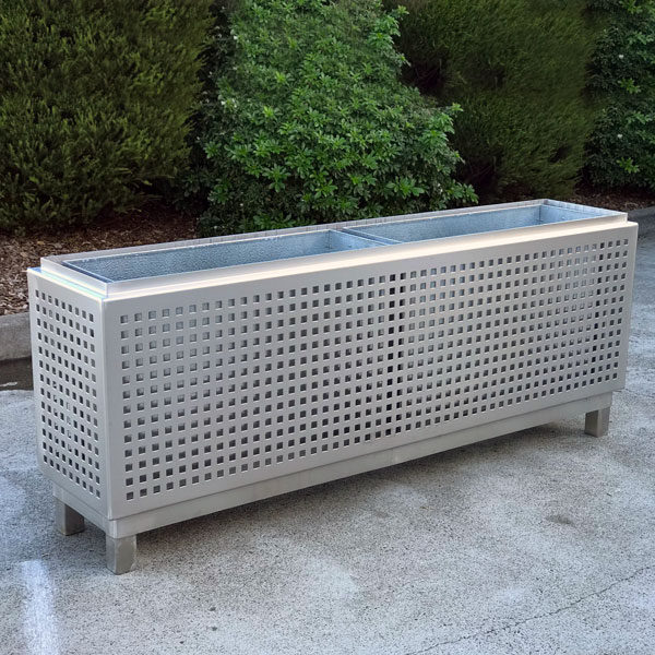 Stainless Steel Cafe Planter Box with Perforations