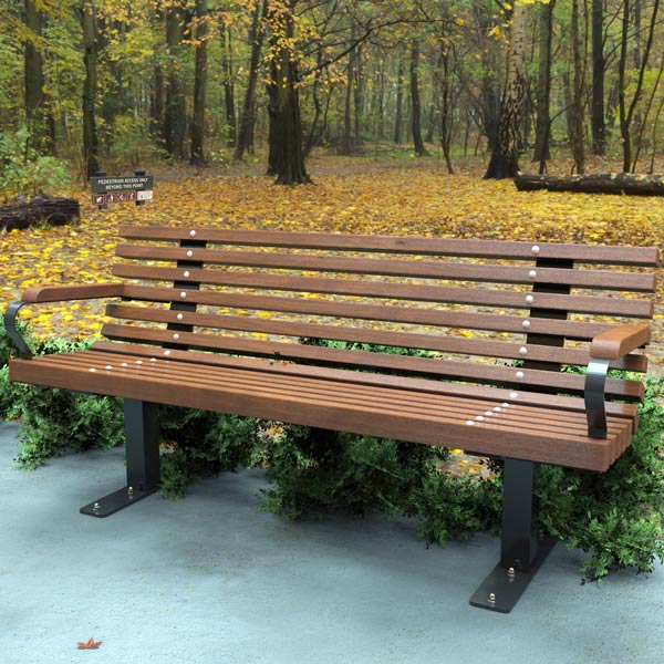 Heavy Duty park seat with armrests
