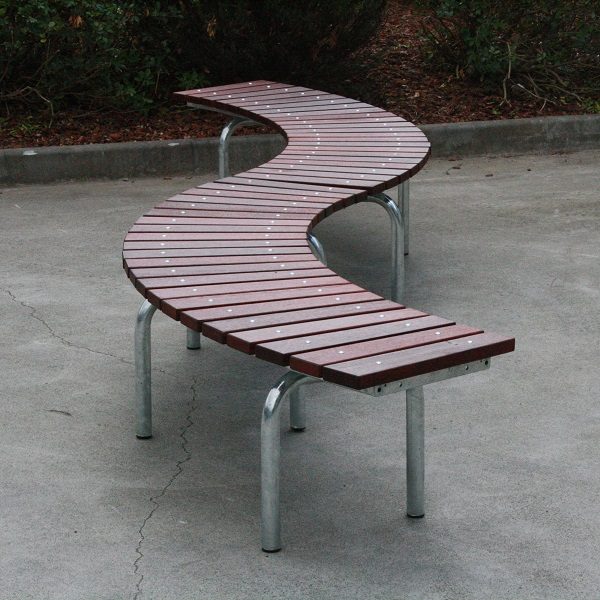 Freestanding Fawkner Curved Park Benches