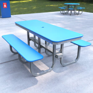 6 Seat Recycled Plastic Park Table Setting
