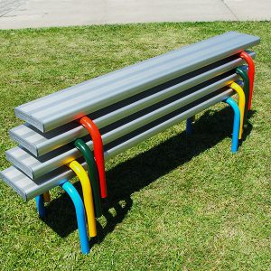 Lightweight stackable aluminium bench seats