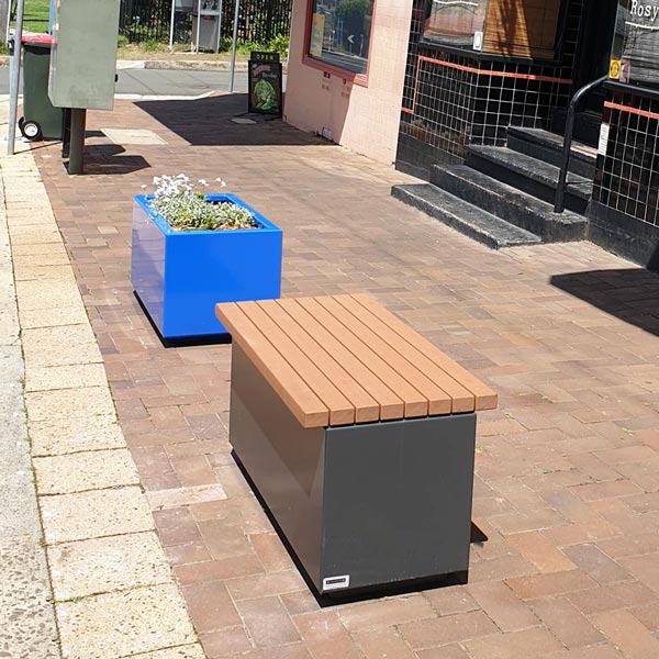Modular bench and planters