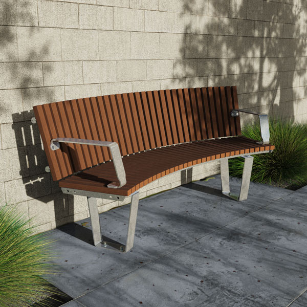 Curved Seat with Battens