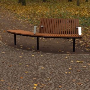 Wandin park bench, inground mounted