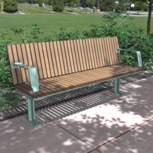 Classic Park Seat with Back and Armrests