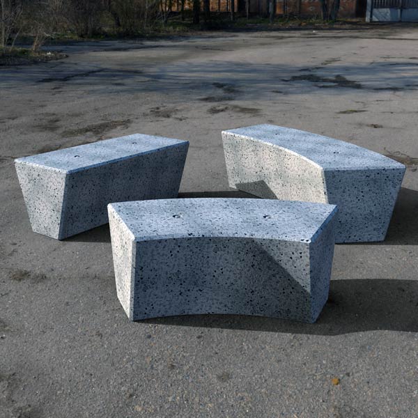 Concrete Plinths And Benches Draffin, Outdoor Concrete Bench Seat