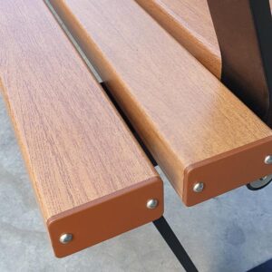 Timber-Look Aluminium Battens close up