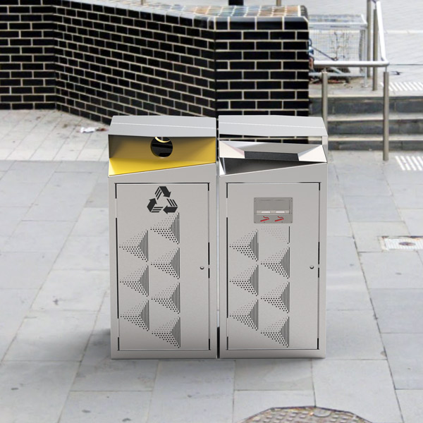 Custom all stainless steel bin enclosure