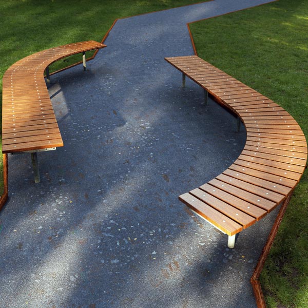 Straight and Curved Bench
