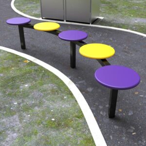 Curved Park Bench made from recycled plastic