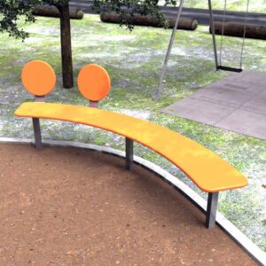 Heavy Duty Curved Recycled Plastic Bench
