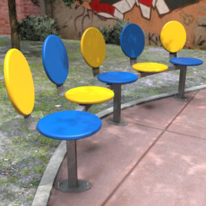 Recycled Curved Plastic Park Seat