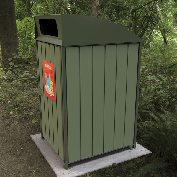 Bin Surround with Recycled Plastic Panels