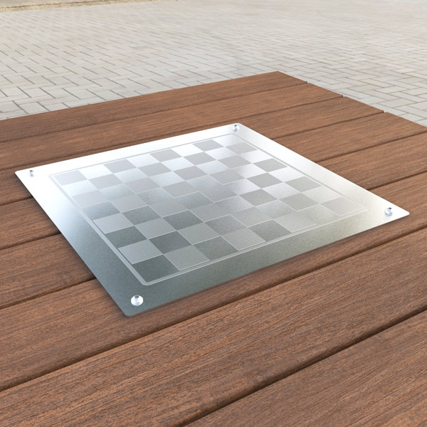 Stainless Steel Chess Board