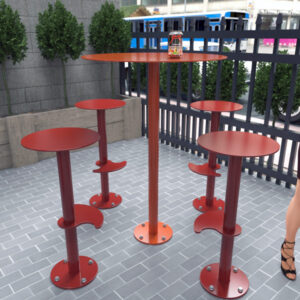 Spectrum Bar Stool and Table Setting