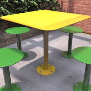 All Steel Basic Square Table