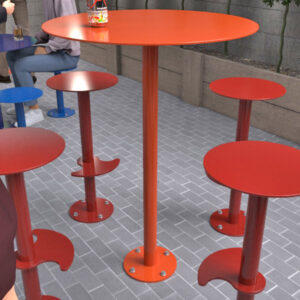 All Steel Basic Round Bar Table