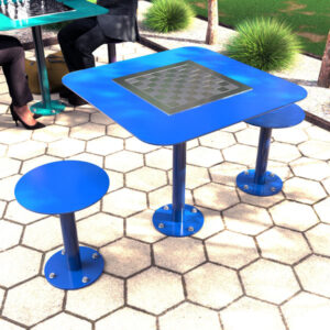 Heavy-Duty All-Steel Outdoor Chess Table