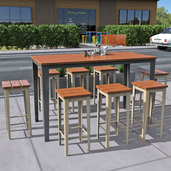 8 Seat Outdoor Bar Table